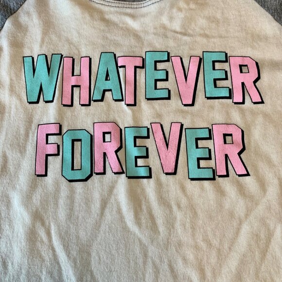 TINY WHALES Graphic T-Shirt Girls 6 NEW Raglan Top Tee Whatever Forever NWT Girl - Picture 3 of 6